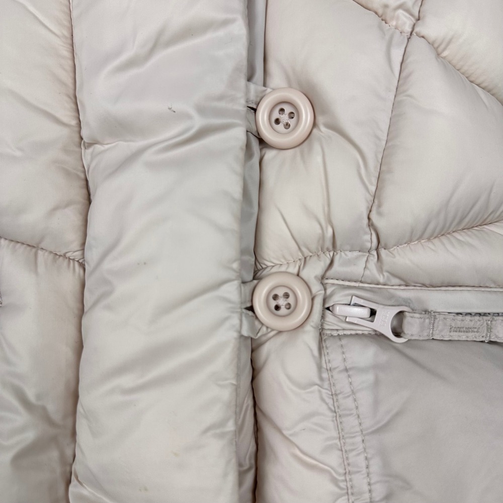 babyGap Puffer Coat Hooded Quilted Cream Baby Girls 0 6 Months - Picture 7 of 8